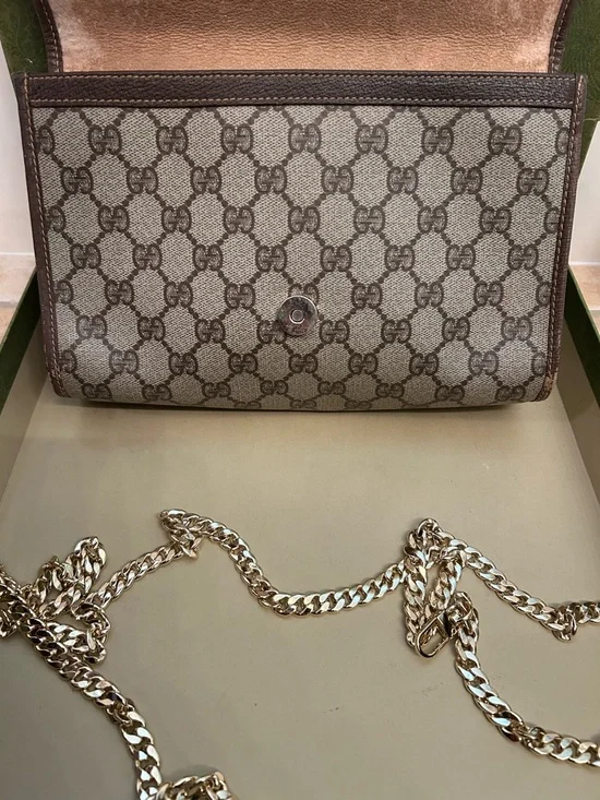 Gucci Brown Monogram GG Cross Bag - Picture 6 of 10